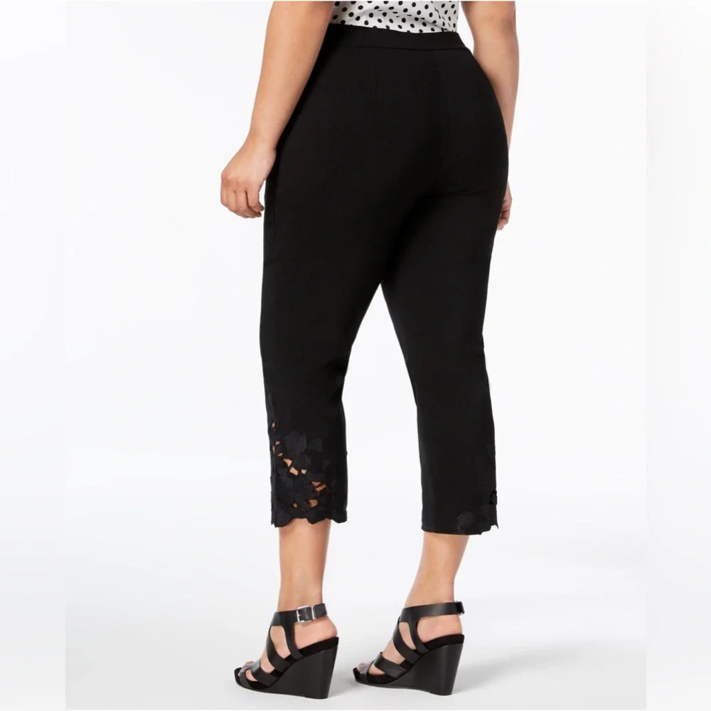 Inc International Concepts | Black Lace Bottom Crop Size 0 - Picture 2 of 5